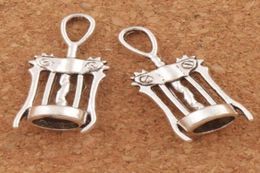 Wijn Kurkentrekker Opener Charms 100 stuksslot Antiek Zilver Hangers Sieraden DIY Fit Ketting Armbanden Creatieve opener gereedschap7734287