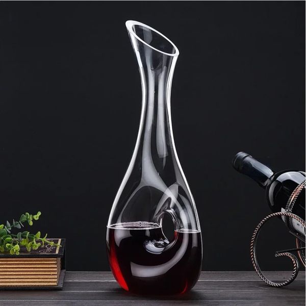 Decanter de vino Leadfree Crystal Glass Bares Home Bars Champagne Sw para Botella de brandy Bottle Container 240407