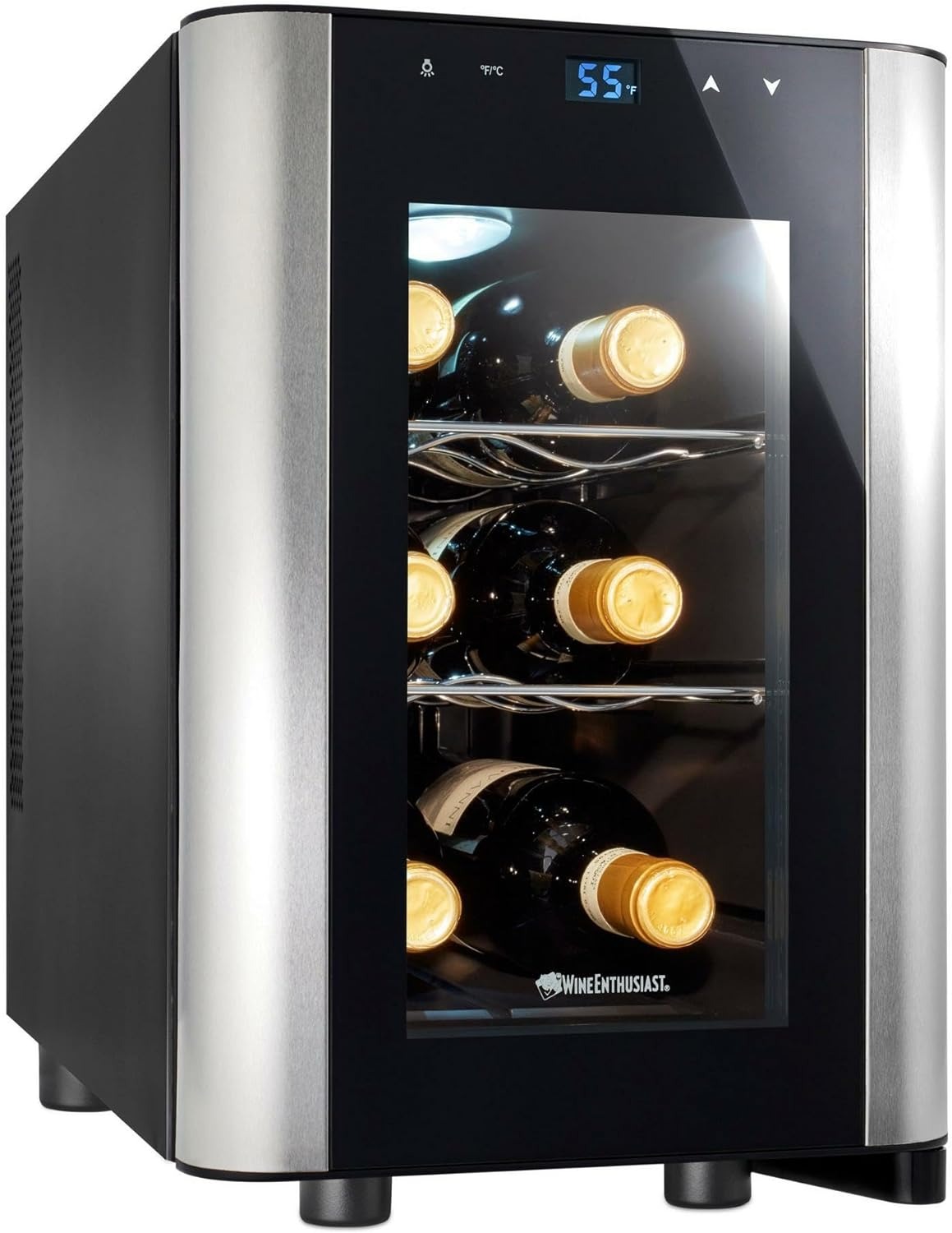  Şarap Tutkumu Tezgah Şarap Soğutucu - 3 Raflı Mutfak İçin Mini Buzdolabı, Ayarlanabilir Sıcaklık Kontrolü, Enerji Verimli Soğutma İçecek Buzdolabı