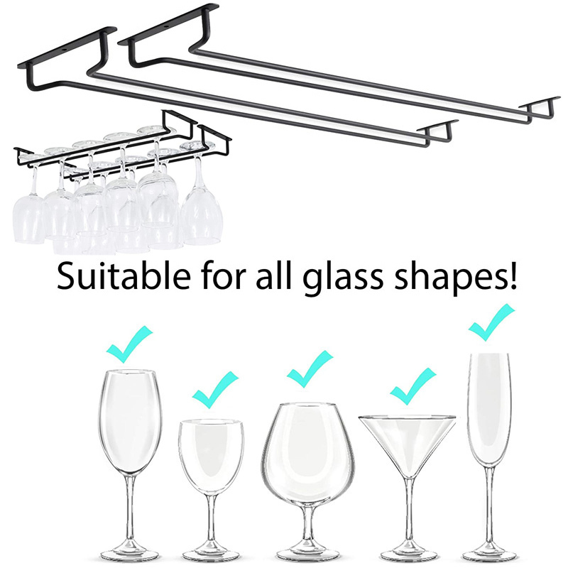 Weinglashalter unter dem Schrankaufhänger Praktisches Aufhängen von Stielgläsern für die Küche D1 220509