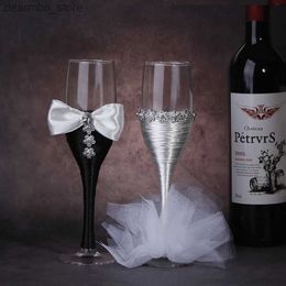 Verres à vin 1 paire Lovers chinois de style luxueux rouge rouge Lasses weddin ift pairlin of wine couple weddin oblet fête fournit l49