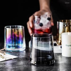 Verres à vin 1 morceau 250 ml de whisky transparente tasse de stime sans tige de verre coloré pour cadeau