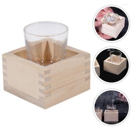 Verres à vin 1 ensemble de tasses à saké japonaises, artisanat avec boîte en bois