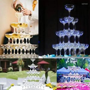 Copas de vino 10,5 8,4 CM copa de champán acrílica transparente 150ML beber whisky cóctel copa Torre Bar accesorios de boda