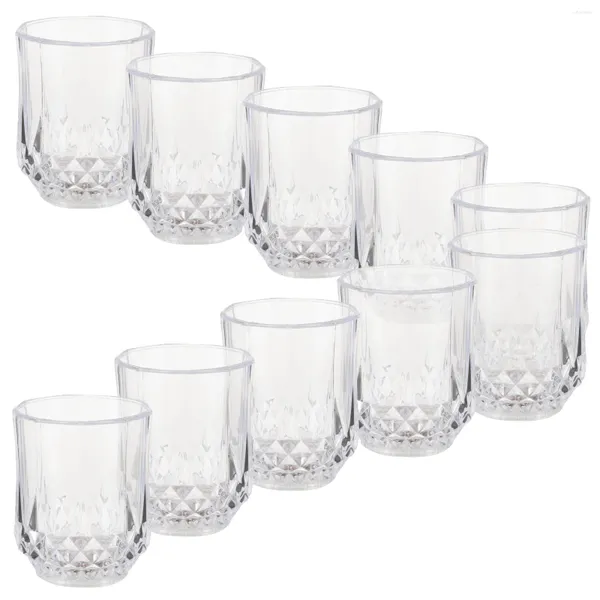 Verres à vin 10 pièces, jouets d'été pour enfants, tasse d'ananas, stockage du lait en plastique, salle de bains, gargarisme créatif, tasses en verre blanc pour enfants