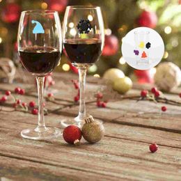 Wijnglazen 12 stuks Waterbeker Man Kerstfeest Drink Charms Herkenner Gereedschap
