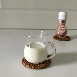 Wijnglazen 125 ml glazen mini-melkpot Japanse minimalistische kleine kop met handvat Kruiden Puntige mond Tankkoffie