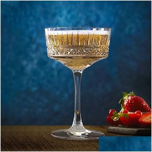 Wijnglazen 12 stks Champagne Glas Gesneden brede mond Martini Huishoudig Dessert Mug Cocktail Goblet 221124 Drop Delivery Dhlji