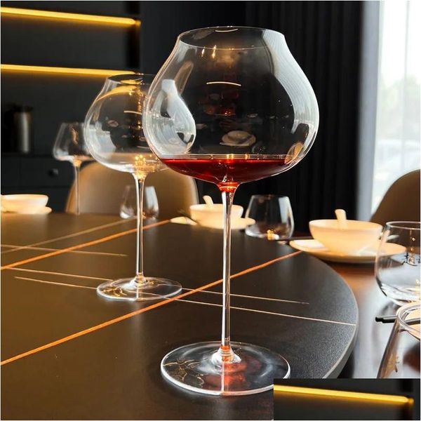 Verres à vin 12pcs haut de gamme grande capacité bar restaurant fête de mariage ensemble bordeaux enterrer tasse en verre rouge ménage boisson goutte Deli Dhbaw