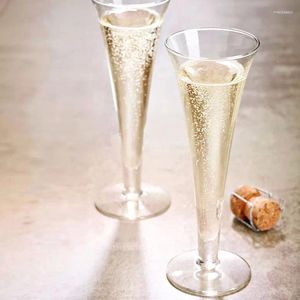 Wijnglazen 160ml Champagne Flutes Premium Crystal Handgeblazen Glitter Clear Cups Bubble Tulip Cocktail Voor Bar Party