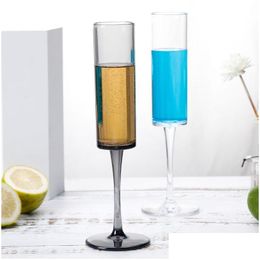 Verres à vin 165 ml Acrylique Champagne 2 Couleurs PC Tasses Anti-Goutte Et Résistance À Haute Température En Plastique Drop Livraison Maison Jardin Ki Dh476