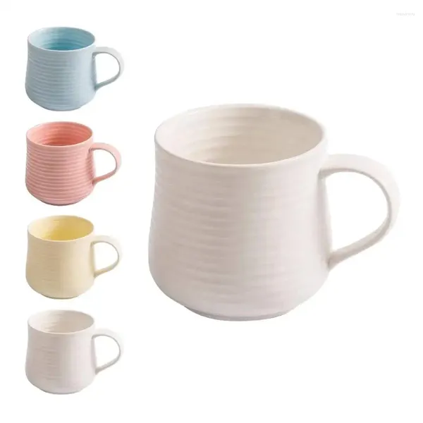 Casas de vino 16 oz Big Capacidad Taza de café de cerámica blanca para familiares y amigos