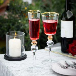 Wijnglazen 190-280 ml Pompoenpatroon Goblet Gold Mouth Champagne Whisky Red Cup Licht Luxe Family Bar Holiday Gift Set