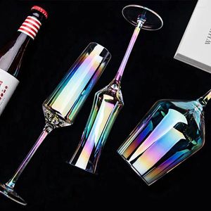 Copas de vino 1pc 160-680ml ins-colorful transparent vidrio cifra