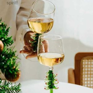 Verres à vin 1 PC 2023 créatif arbre de noël verre tasse verre à vin Champagne whisky verre tasse Cocktail tasse cadeau de noël YQ240105