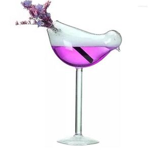 Verres à vin 1 pièce, verre à Cocktail en forme d'oiseau, jus de fruit transparent, Martini, idéal pour le whisky/Margarita, Bars à domicile Mukbang ASMR