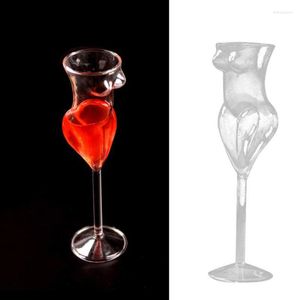 Verres à vin 1Pc Creative Cristal Cocktails Coupe Corps Humain Verre Rouge Borosilicate Beauté Gobelet