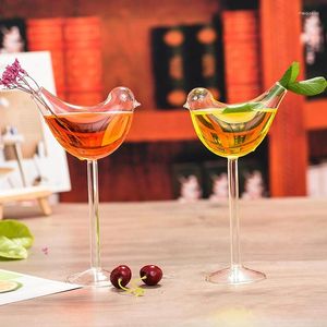 Wijnglazen 1Pc Creatieve Transparante Vogelvormige Cocktail Hoge Schuur Glazen Drinkbeker