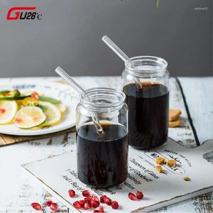 Verres à vin 1pc tasses de café transparent nordique cocktail verre résistant à la chaleur cola boire à thé tasse de thé cadeau créatif