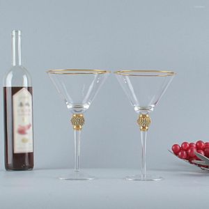 Verres à vin 1 pièces 400ml Phnom Penh Champagne incrusté de diamant verre fête de mariage émail cristal gobelet Cocktail verres