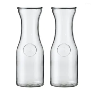 Wijnglazen 2 -pak glazen karvee met acryldeksels 35 oz waterkruik sapcontainer voor brunch mimosa bar drank ijsthee