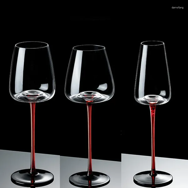 Casas de vinos 2 PCS Serie de corbata negra Fiesta de boda de cristal Juego de bebidas de cristalería