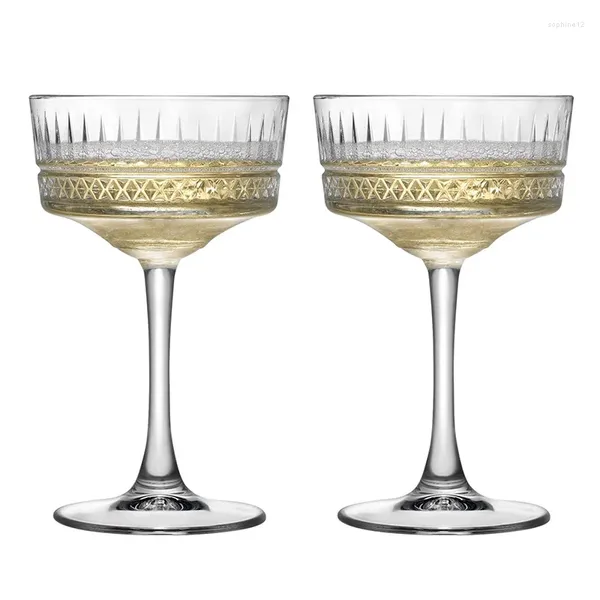 Verres à vin 2 pcs Elysia Champagne Coupés rétro Gobelet Bar Party Cocktail Martini Glass Ice Cream Dessert Cups