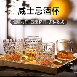 Verres à vin 2 pcs luxury cristal whisky set tas tasses d'eau bière pour les boissons à whisky alcoolique