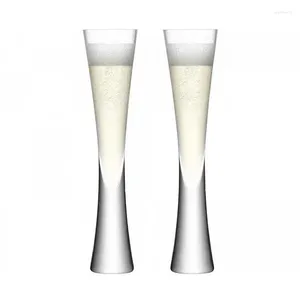 Wijnglazen 2 pc's/set bruiloft Champagne fluiten glitter kristal slanke taille tulpen bubbel sprankelende glazen aperitif sherry cup voor feest