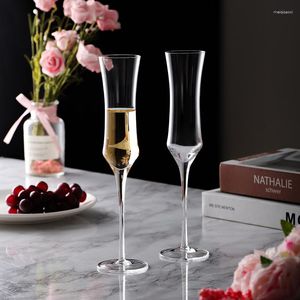 Verres à vin 2 pièces taille mince cristal Champagne verre flûtes ensemble Couple fête boisson tasse verre à vin scintillant fille jus