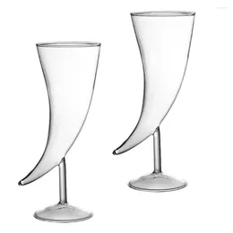 Verres à vin 2 pièces trompette verre à Cocktail Banquet cristaux décor créatif