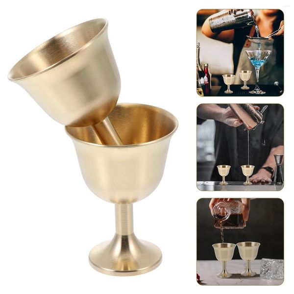 Copas de vino, 2 uds., decoración Vintage, copa de cóctel para el hogar, taza de cobre, taza de cerveza, copa de whisky, adorno para barman