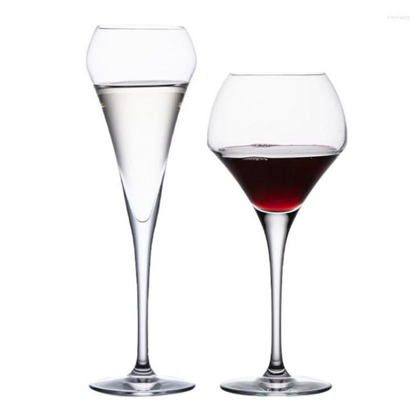 Casas de vinos 200-400ml Festival de cáliz de lujo europeo Boda Handmade Red Champagne Cup Fashion Glass Drinkware