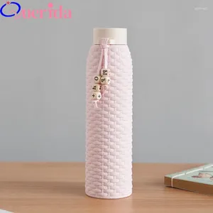 Wijnglazen 2024 310 ml tarwe stro glas imitatie rattan mode cadeau kopje Koreaans klein meisje water poppensap drinken