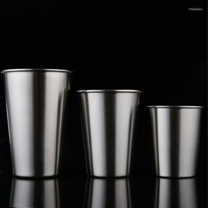 Verres à vin 230Ml 350Ml 500Ml Pinte Tasses En Acier Inoxydable Incassable Boire En Métal Pour Enfants Et Adultes SN4483