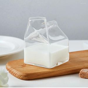 Wijnglazen 275 ml Glass Cup Milk Box koffiekopjes Creatieve sapfles Clear cadeau
