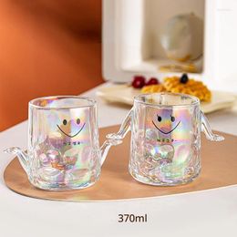 Verres à vin 2 pièces/un ensemble, grande capacité, tasse de maintien, verre de haute beauté pour les amoureux, la main d'une famille