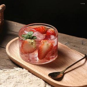 Copas de vino 2 piezas de vidrio transparente juego de tazas de postre resistente al calor gelatina pudín mousse helado molde fiesta plato de inmersión tazón de condimento