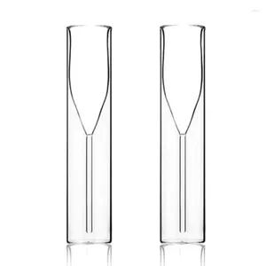 Verres à vin 2pcs 100 ml de champagne flûte flûte gobelet tasses double mur