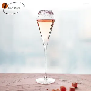 Verres à vin 2pcs flûtes de champagne chics de cristal de crisstal premium sans plomb soufflées pour l'anniversaire de mariage Noël