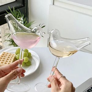 Verres à vin 2 pièces verre à cocktail en forme d'oiseau Martini clair gobelet Coupe pour fête mariage maison Bar Club