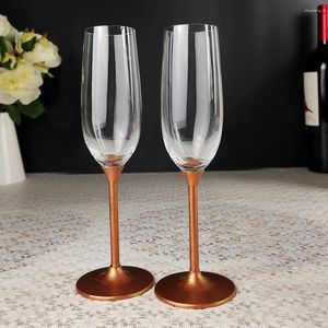 Verres à vin 2 pièces créatif mariage Champagne rouge Transparent Cocktail cristal verre tasse mariée marié fête tasses Drinkware cadeaux