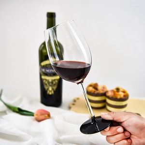 Verres à vin 2 pièces, verre rouge avec Base noire, ustensiles de cuisine, raisin d'eau, Champagne, Bordeaux, bordeaux, cadeau de fête de mariage