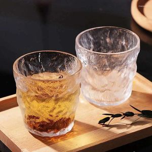 Wijnglazen 300 ml Glacier Patroon Glass Water Cup Ins Whisky Wind Bier Juice Mug Tea Milk Coffee Bar Drinkware Cadeau