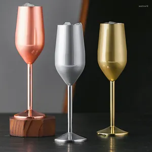 Wijnglazen 304 roestvrij staal koperen vergulde single-layer beker cocktailglas 500 ml champagne thuisfeestartikelen