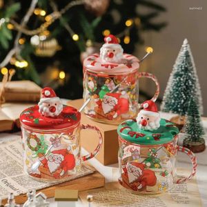 Wijnglazen 350 ml Cartoon Kerstglas Imitatie cake mok cadeau bij begeleidende beker Familie decoratie