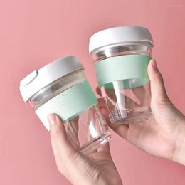 Verres à vin 350ml, tasse à café, verre à lait Portable et pratique, couvercle en Silicone résistant à l'eau potable directe, petit déjeuner