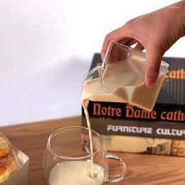 Verres à vin 350 ml à moitié pinte de lait de lait style créativité mini crème jug de verre vache à haute température résistance tasse en gros