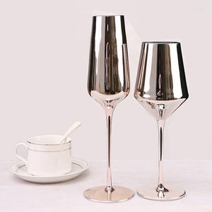 Verres à vin 350ml, verre doré Rose sans plomb, Champagne rouge, décoration de la maison, ensemble S CN (origine)