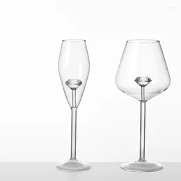 Casas de vino 3D Creative Exquisito Glass Built-In White Cup Red White Stemware Cope